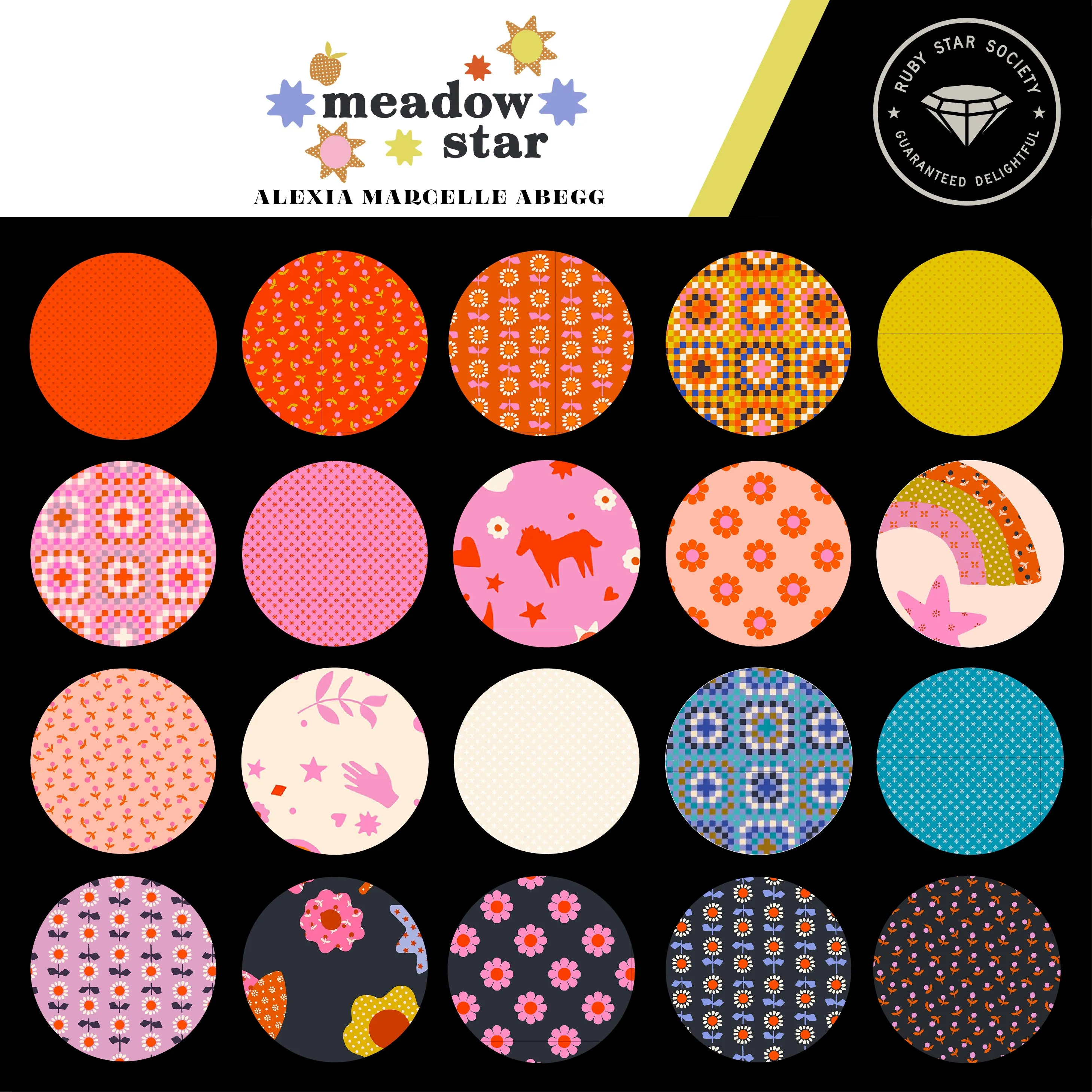 1/2 Yard -  Meadow Star Merry RS4101 17 by  Alexia Abegg