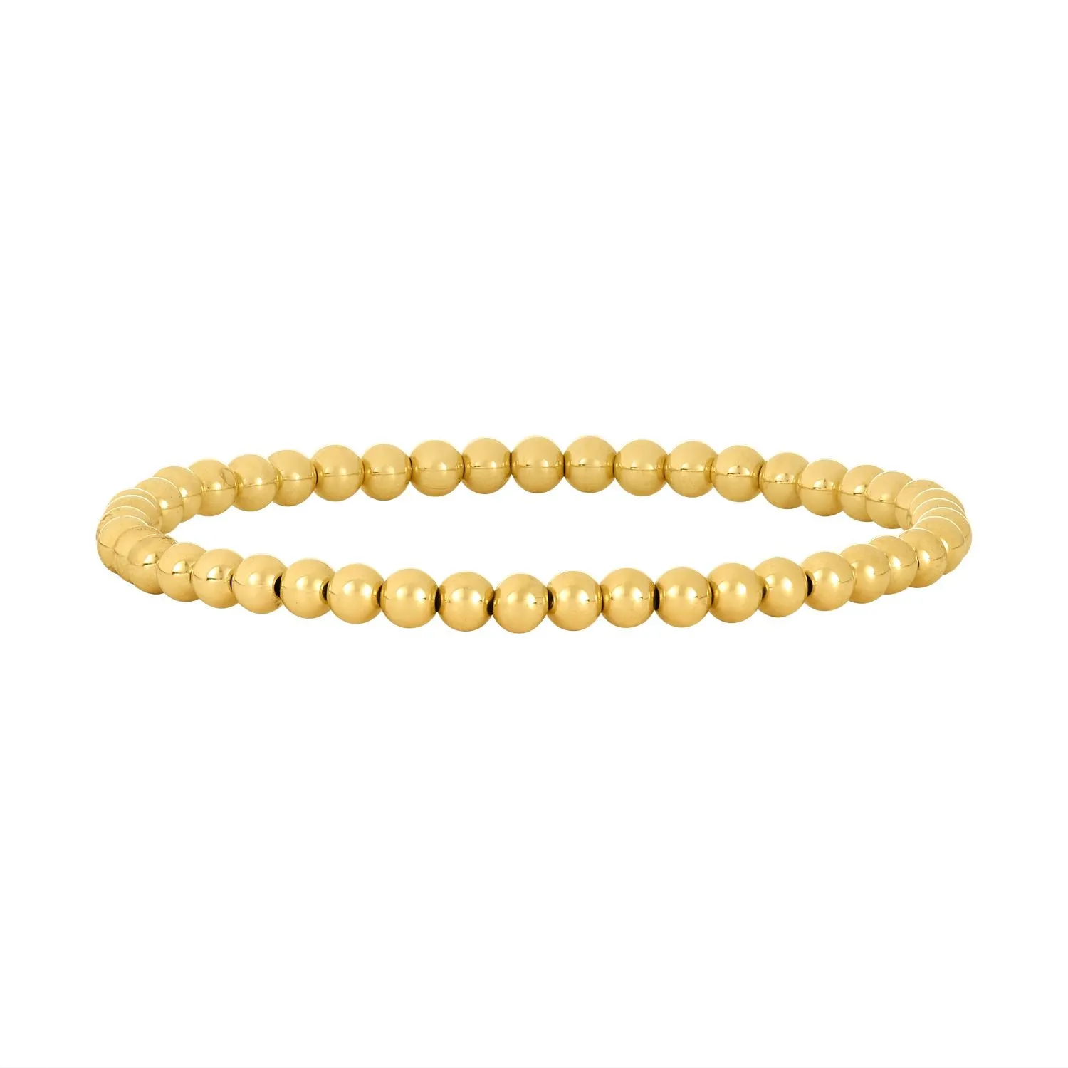 14K Gold Filled 4mm 7" Stretch Bead Bracelet