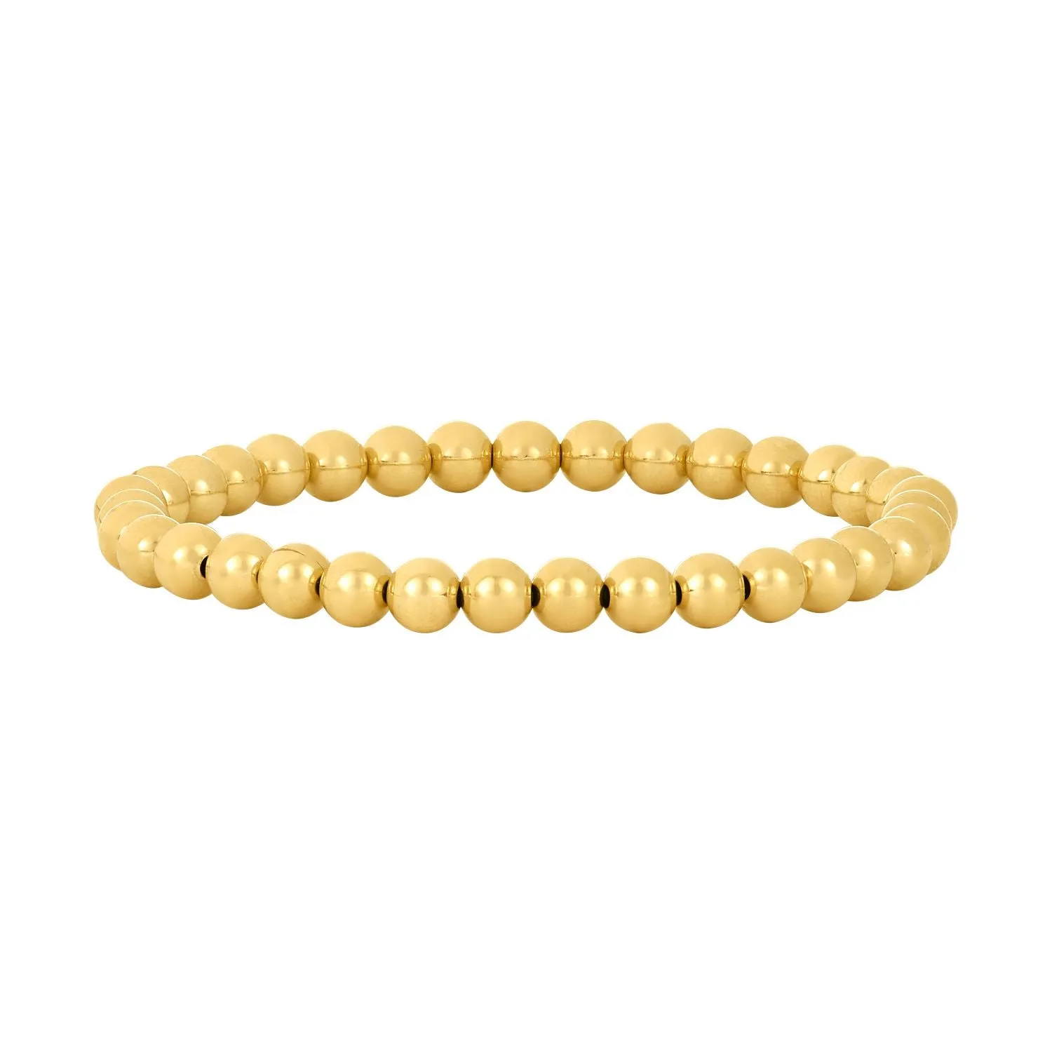 14K Gold Filled 5mm 6.50" Stretch Bead Bracelet