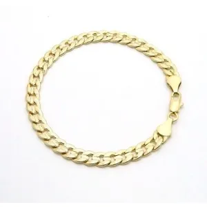 14k Gold Filled Matt Finished Cuban Bracelet