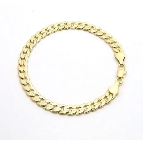 14k Gold Filled Matt Finished Cuban Bracelet