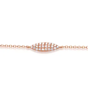 14k Rose Gold Pave Diamond Bracelet