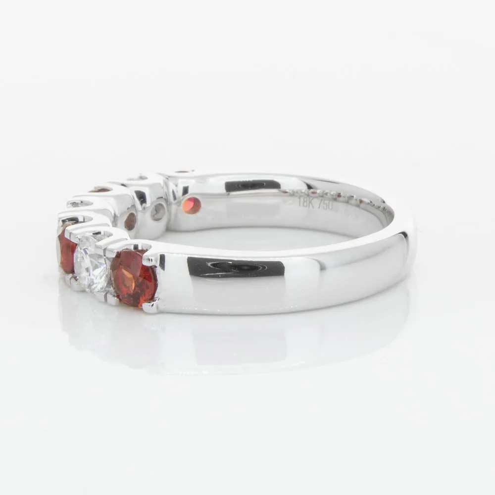 18ct White Gold .79ct Ruby & Diamond Rialto Ring