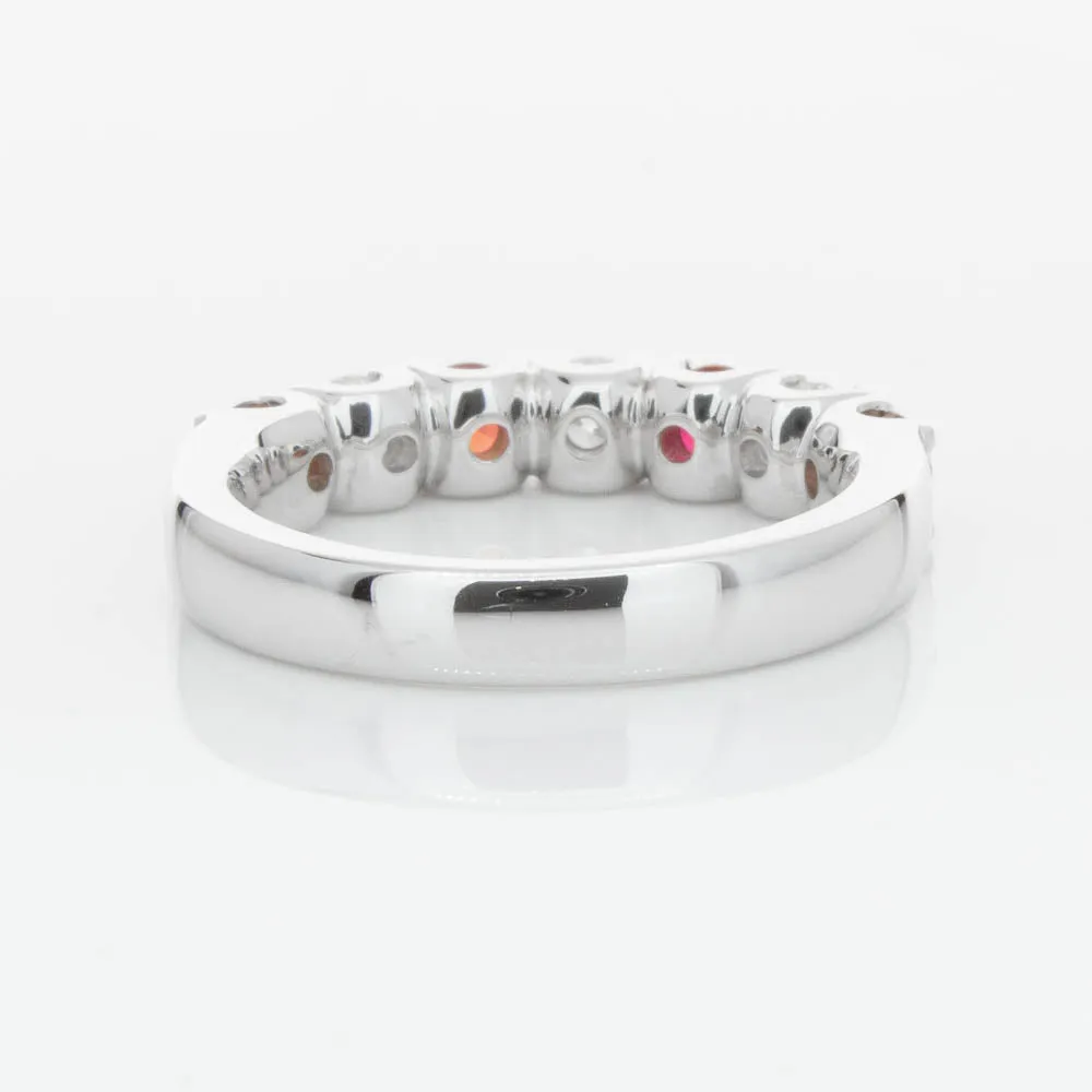 18ct White Gold .79ct Ruby & Diamond Rialto Ring