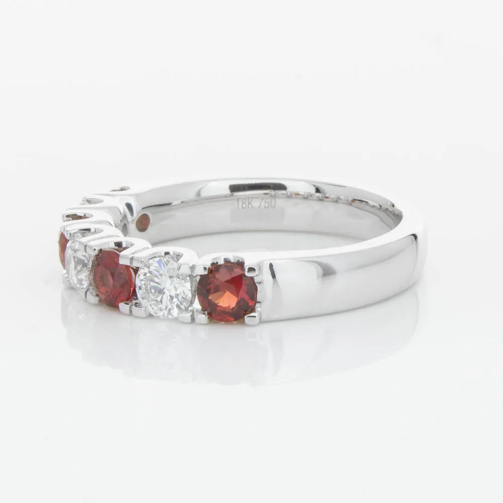 18ct White Gold .79ct Ruby & Diamond Rialto Ring