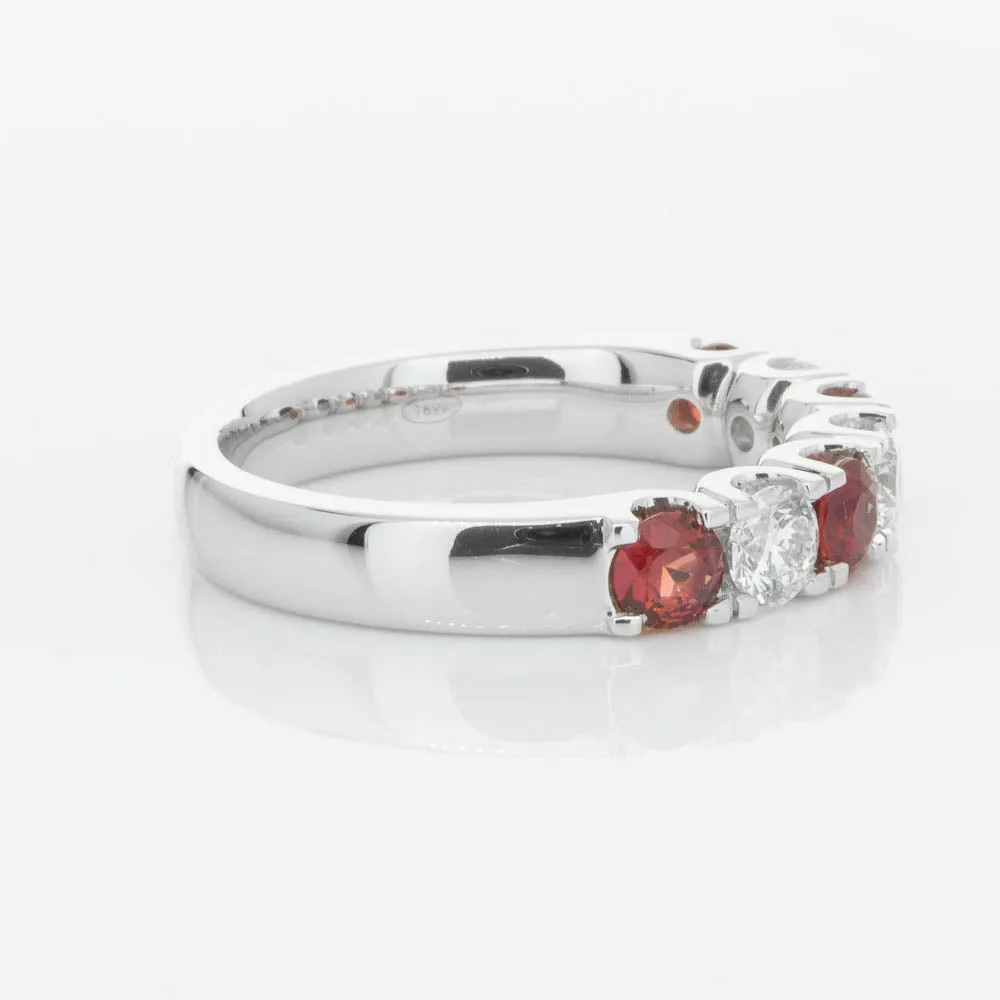 18ct White Gold .79ct Ruby & Diamond Rialto Ring