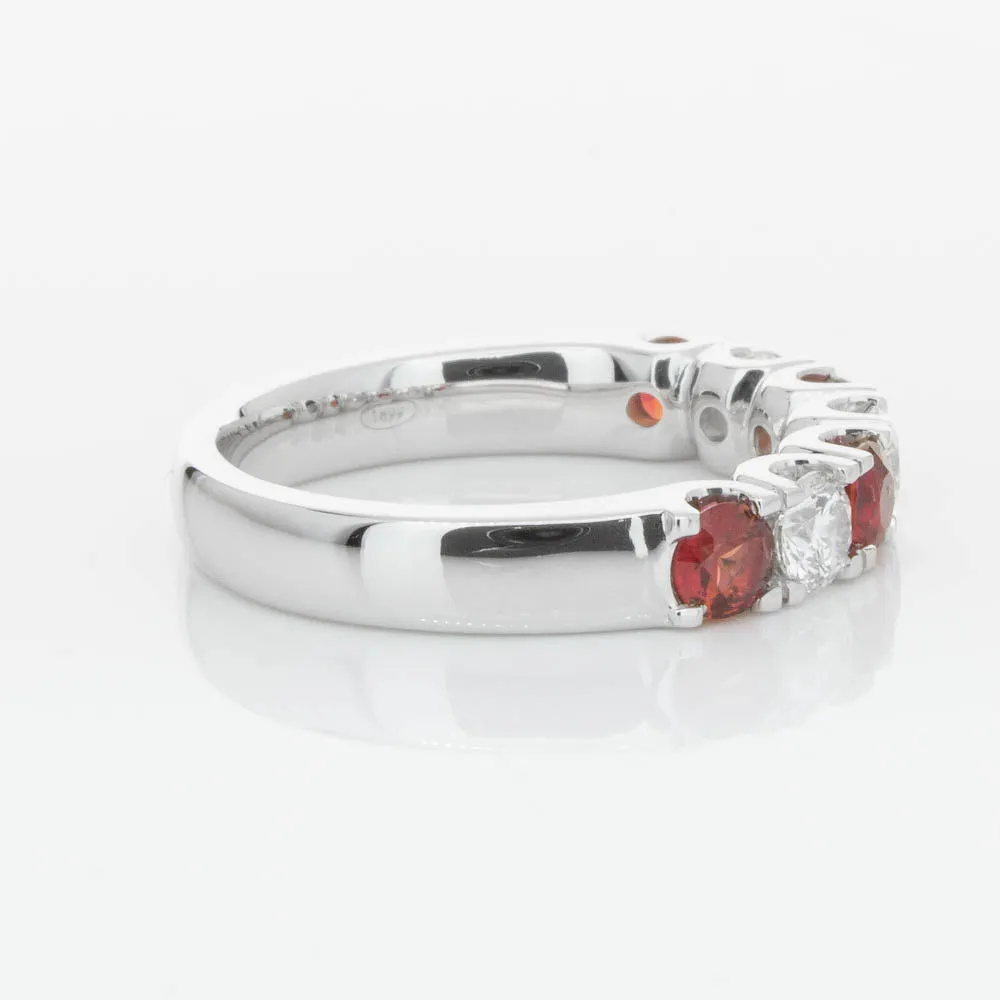 18ct White Gold .79ct Ruby & Diamond Rialto Ring