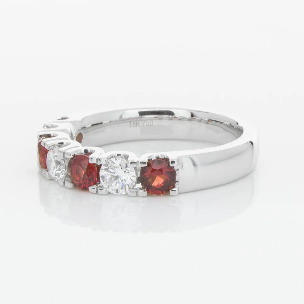 18ct White Gold .79ct Ruby & Diamond Rialto Ring