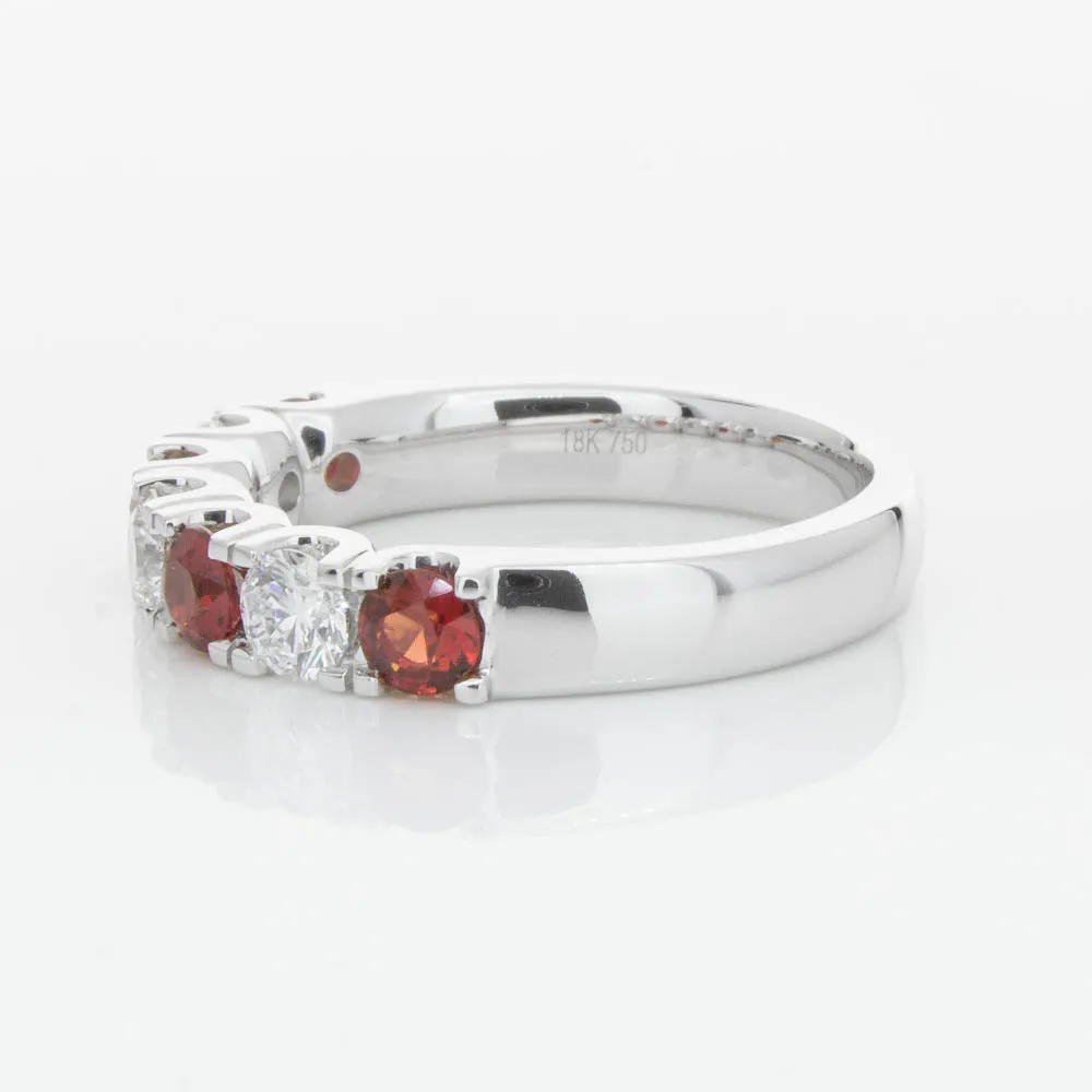 18ct White Gold .79ct Ruby & Diamond Rialto Ring