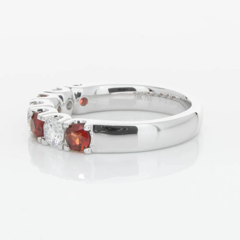 18ct White Gold .79ct Ruby & Diamond Rialto Ring