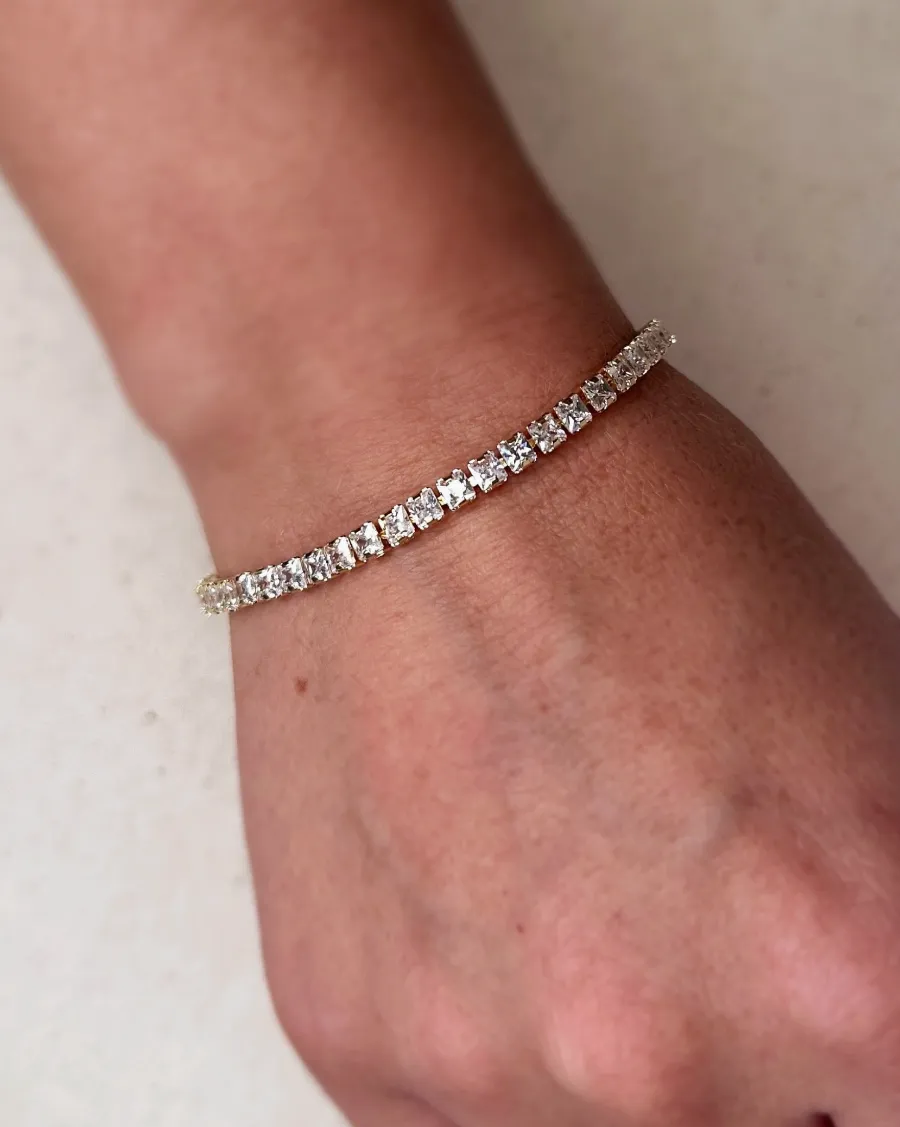 18k Gold Filled 3mm Cz Tennis Bracelet