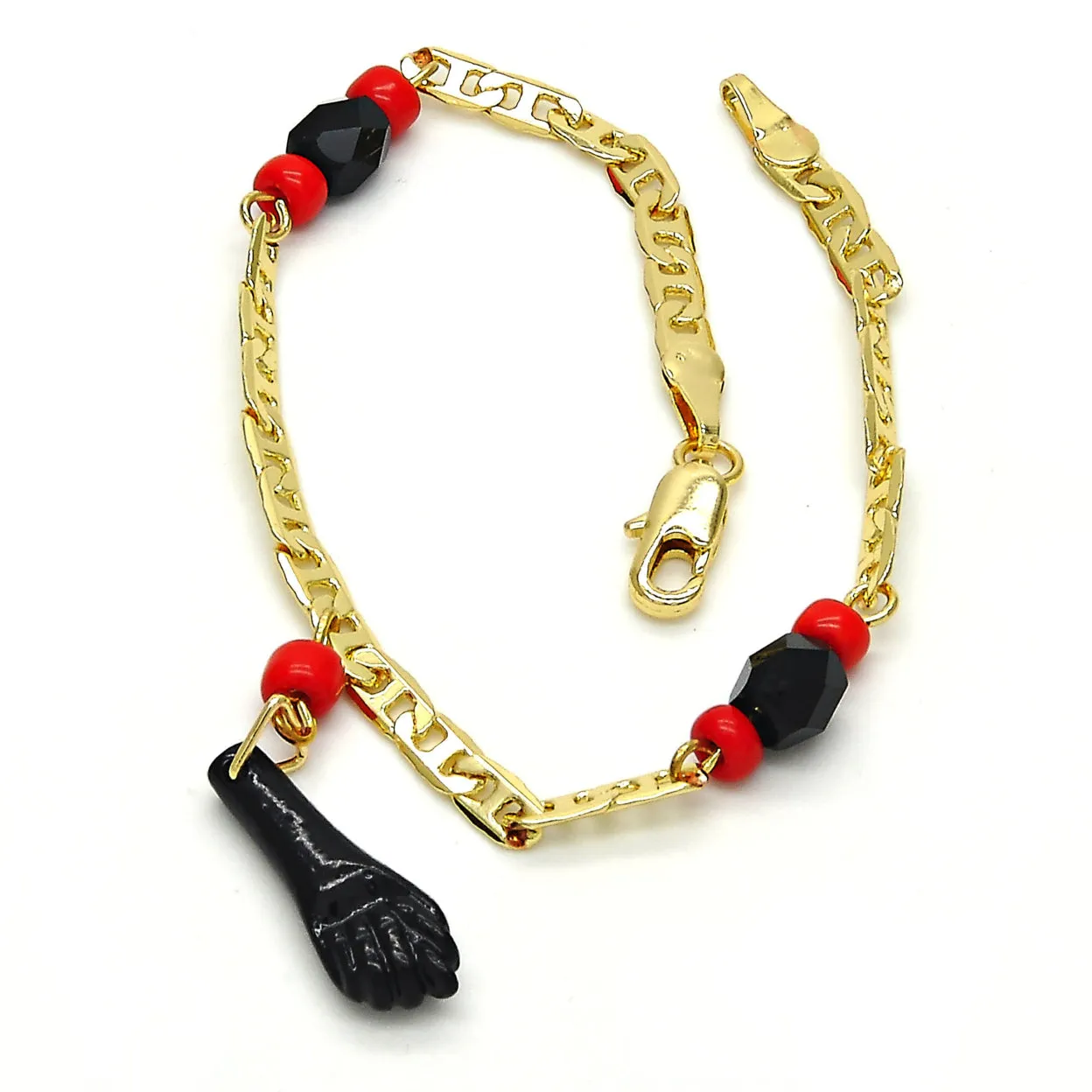 18k Gold Filled Azabache Bracelet