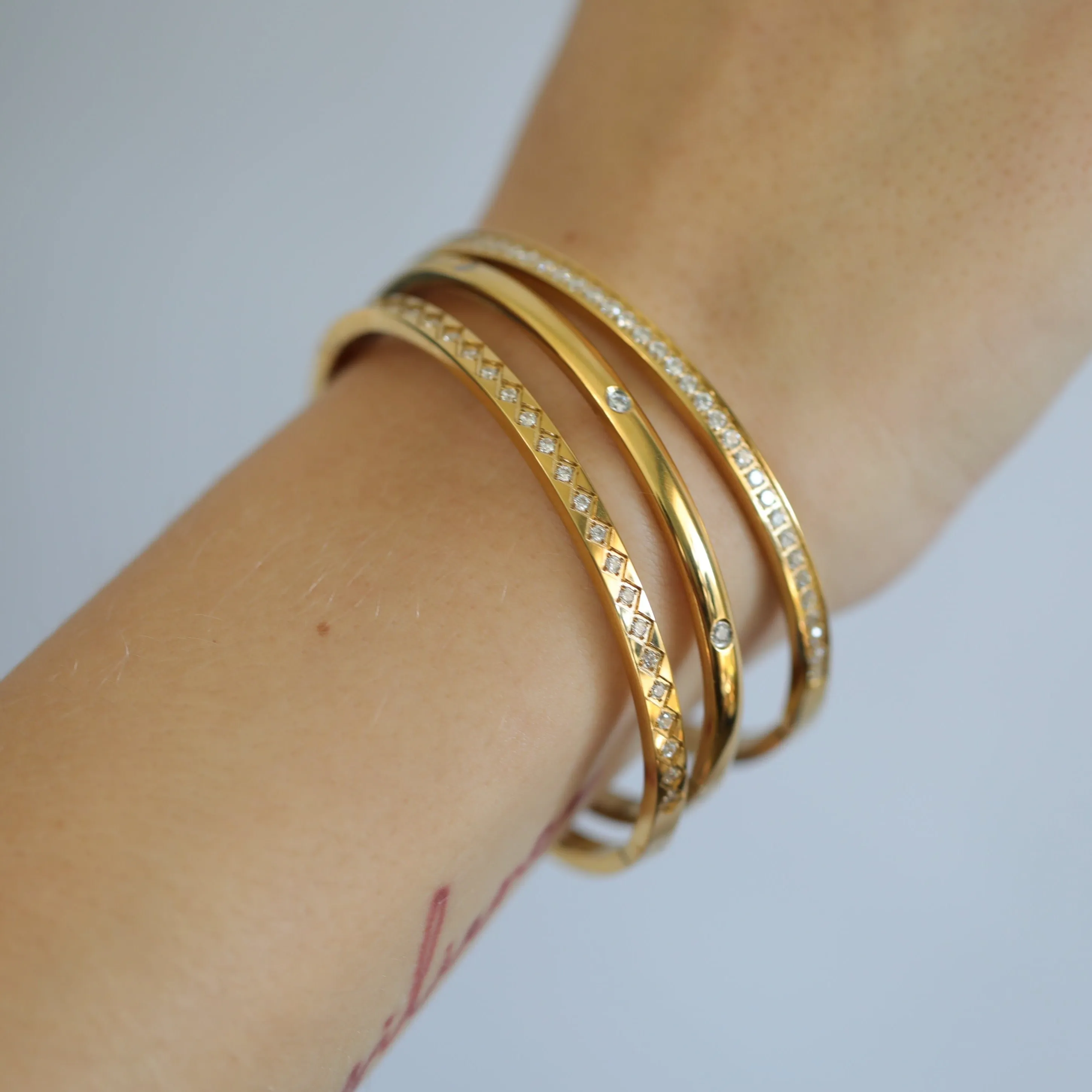 18K Gold-Filled Cubic Zirconia Bangle