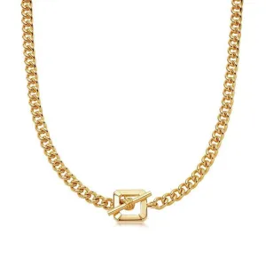 18K Gold-Filled Toggle Clasp Cuban Necklace