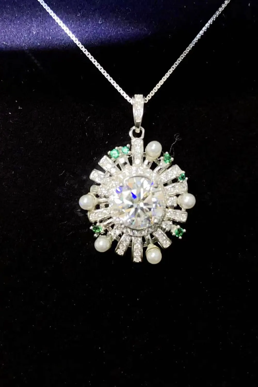 2 Carat Moissanite 925 Sterling Silver Necklace