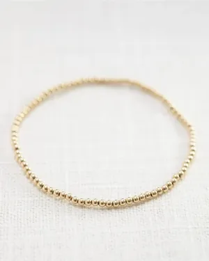 2MM Gold-filled Bead Bracelet