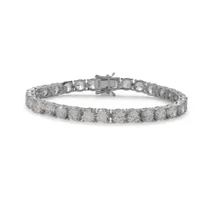 7.5" Rhodium Plated 6mm CZ Tennis Bracelet