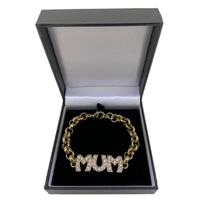 8mm Gold Filled Mum Belcher Bracelet Stones 7.5/8 Inch