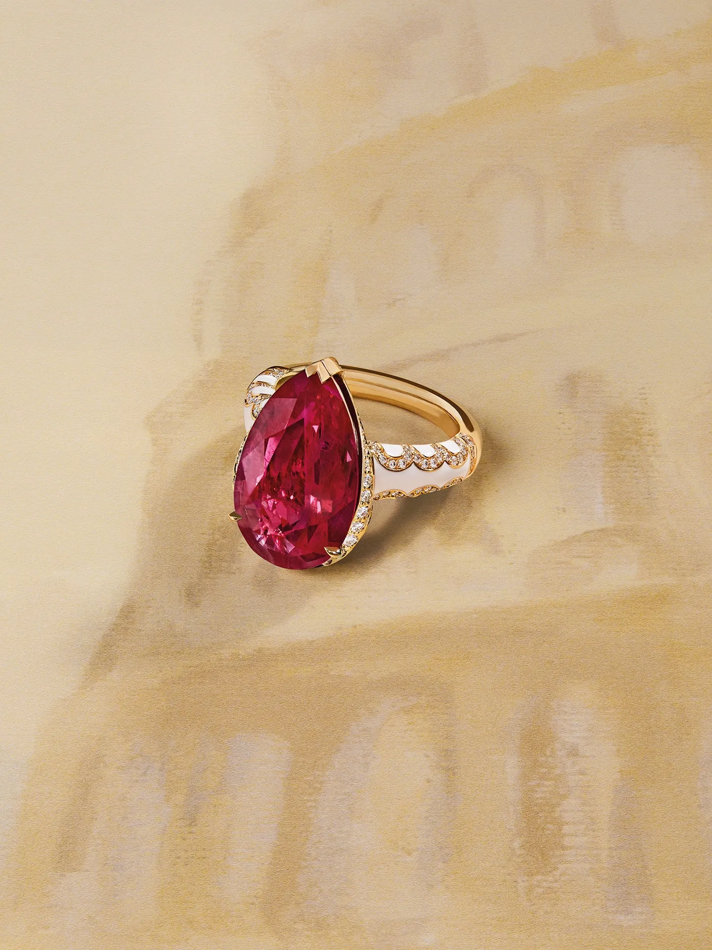 A Family Journey Rome Ruby Yellow Gold Ring