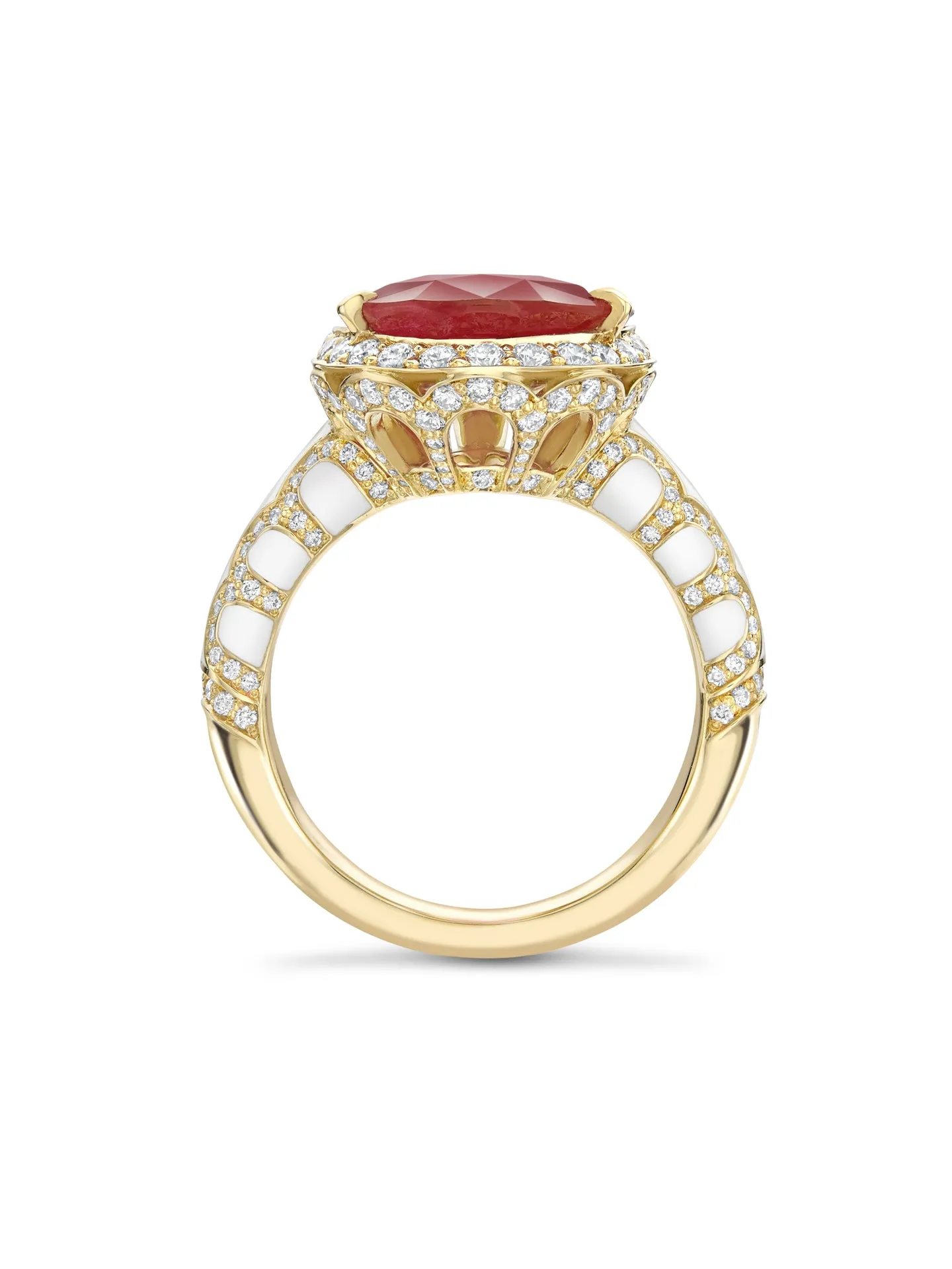 A Family Journey Rome Ruby Yellow Gold Ring