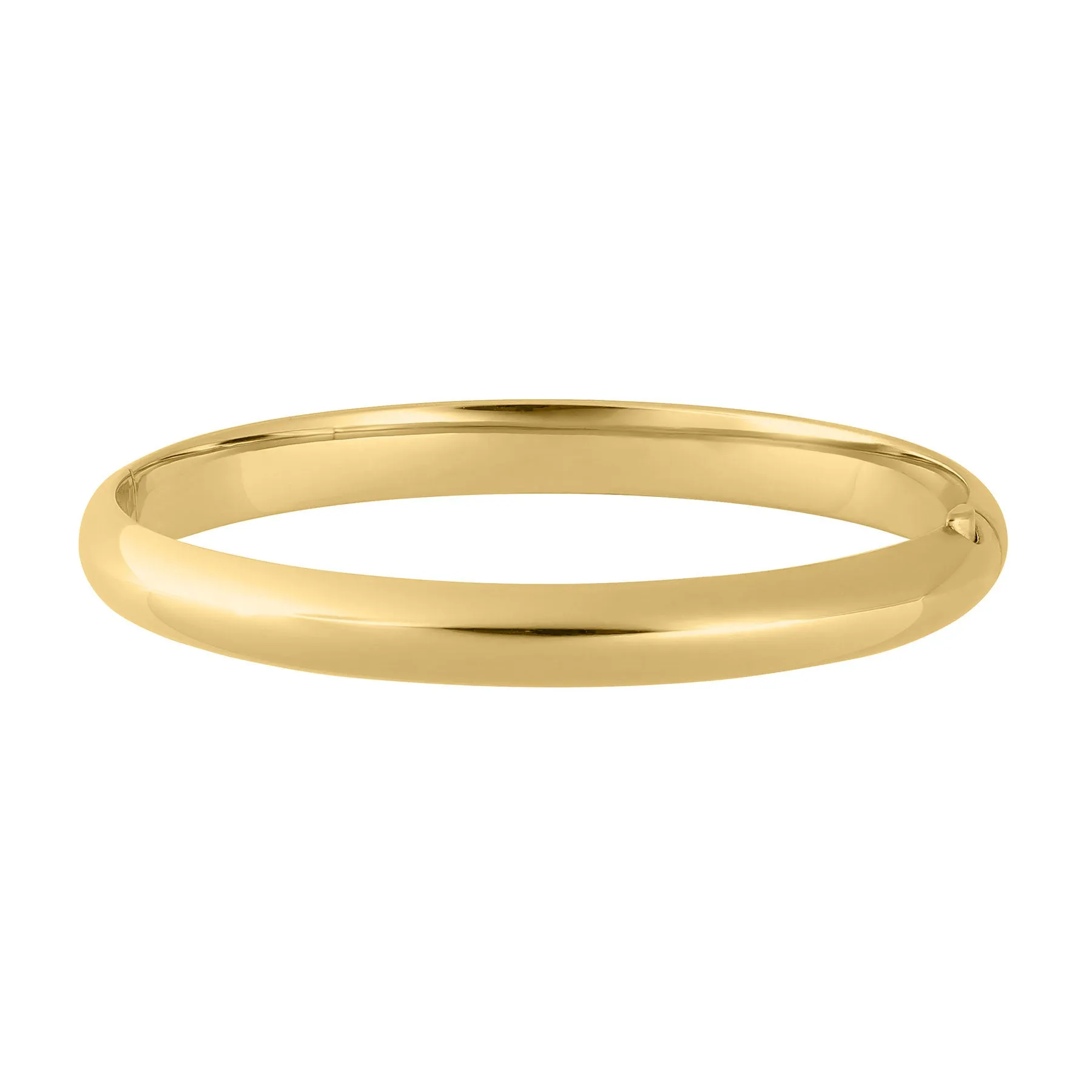 Adult 14K Gold Filled Plain 8mm Large Bangle