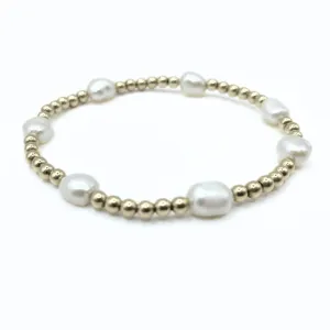 Baroque Patterned Pearl Bracelet