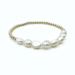 Baroque Pearl Bracelet in 14k Gold-Filled