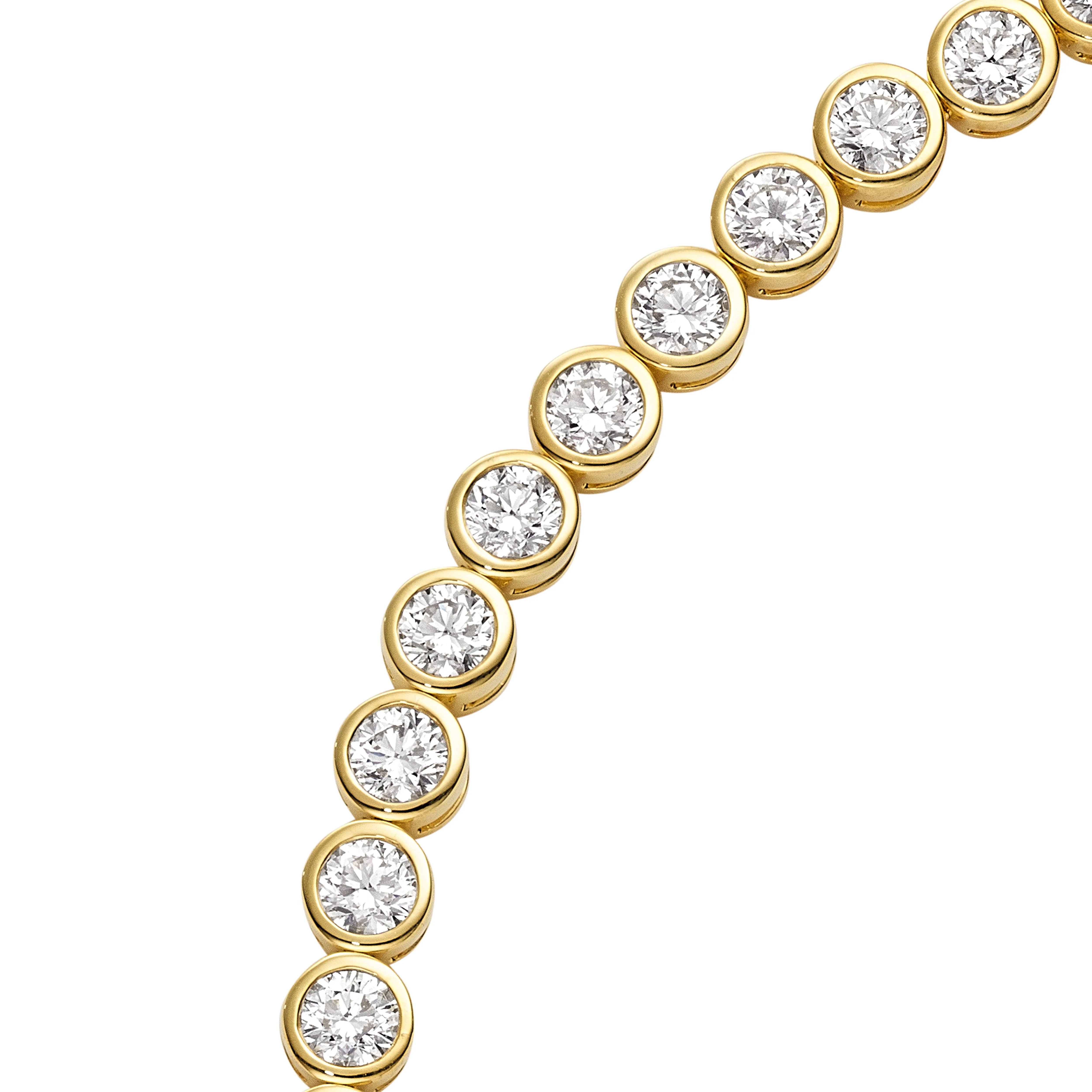 Bezel-Set Diamond Bracelet, 7 CT