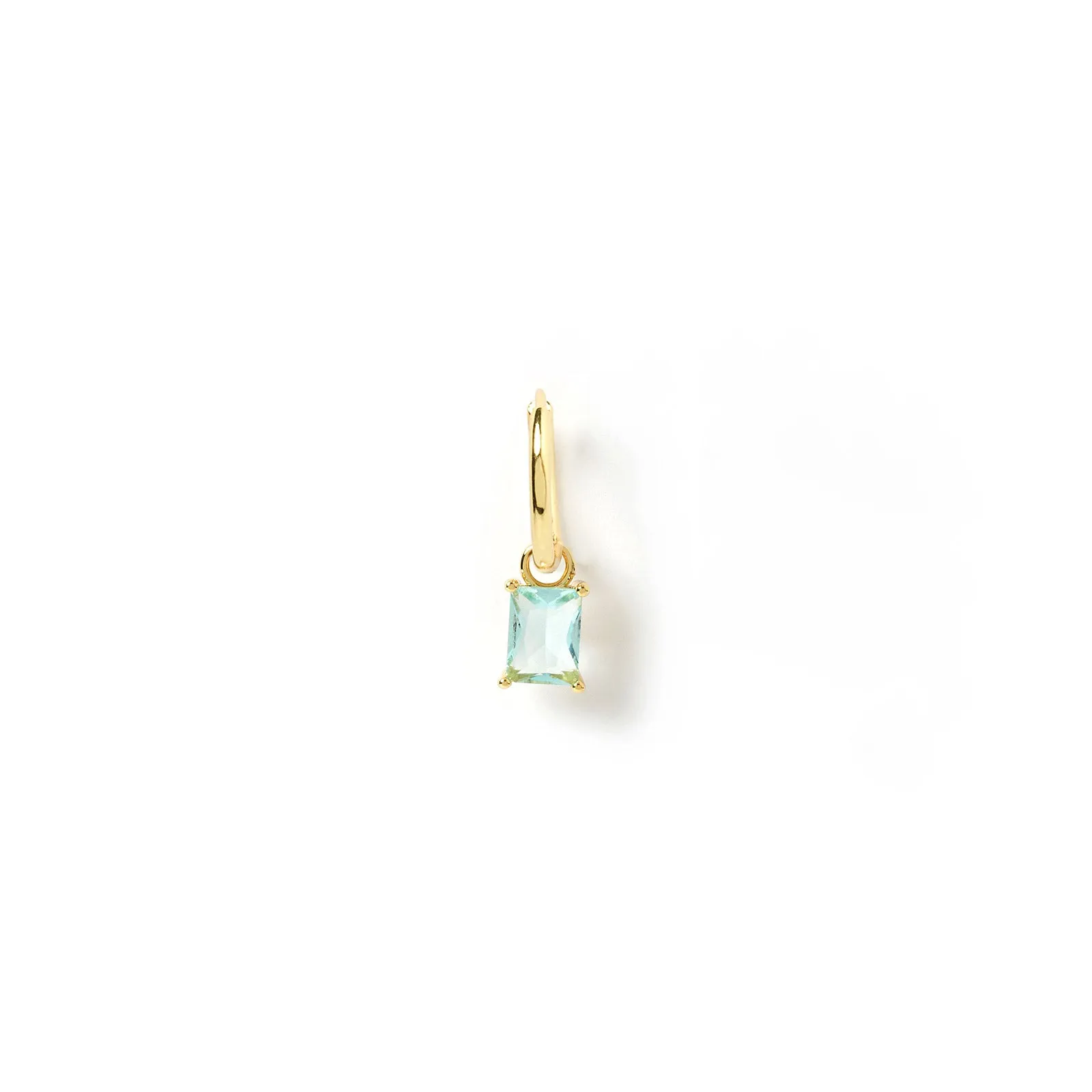 Birthstone Charm Single Stacker Earring