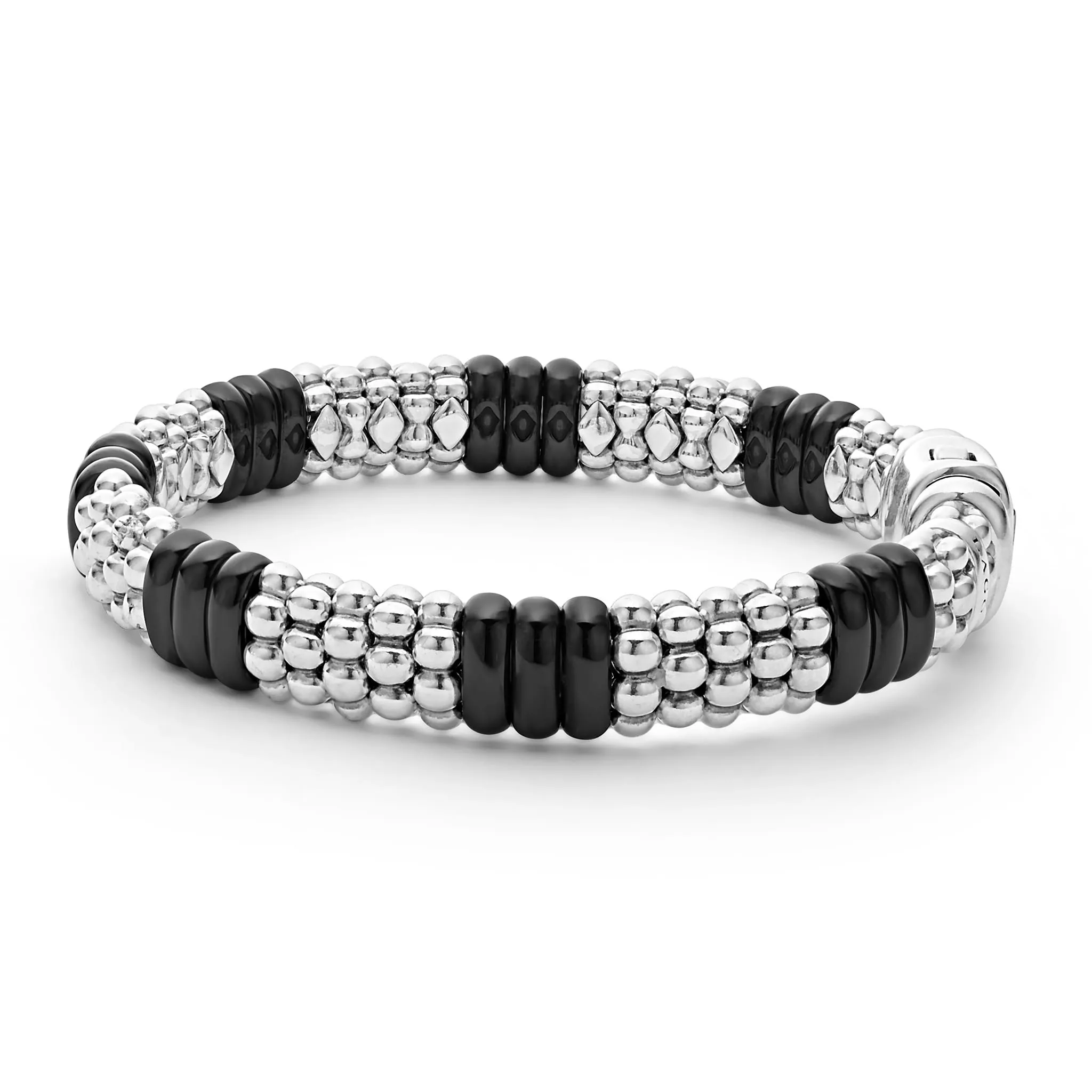 Black Caviar Ceramic Caviar Beaded Bracelet | 9mm