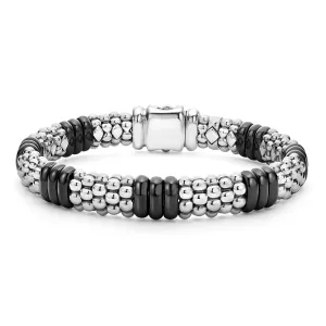 Black Caviar Ceramic Caviar Beaded Bracelet | 9mm