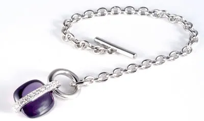 Bubblegum - Amethyst CZ Bracelet