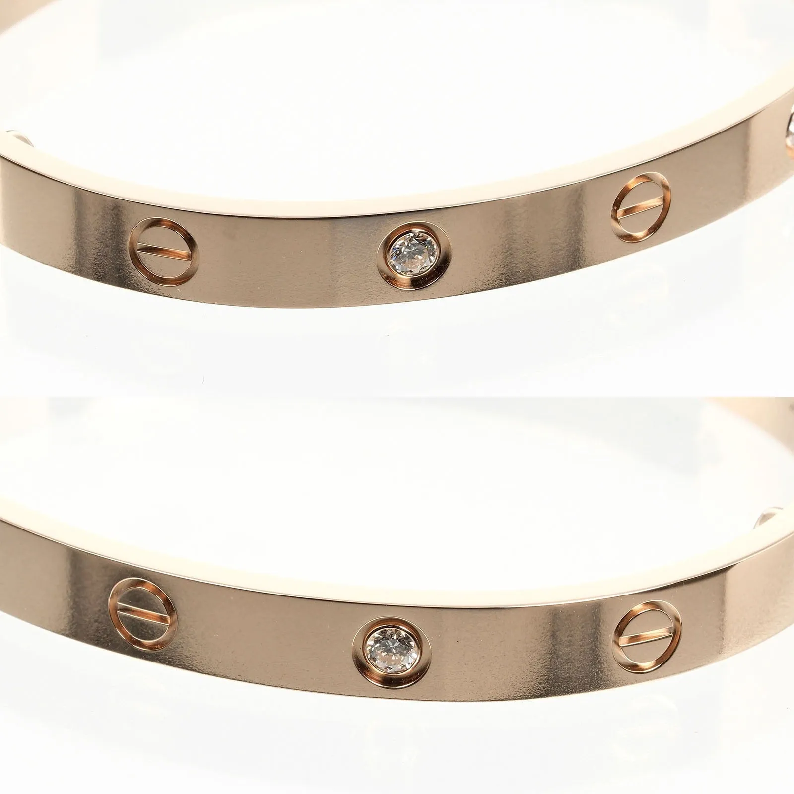 Cartier Love Bracelet K18 Pink Gold 4P Diamond