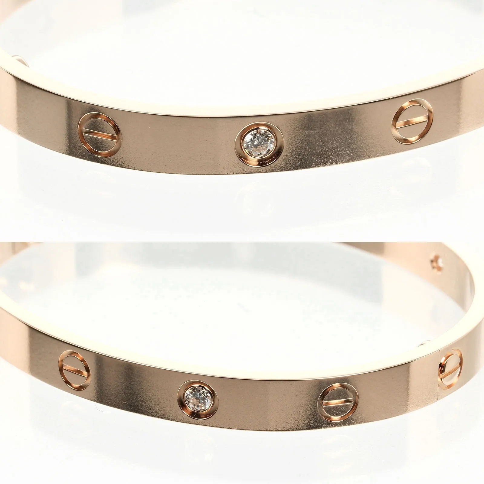 Cartier Love Bracelet K18 Pink Gold 4P Diamond