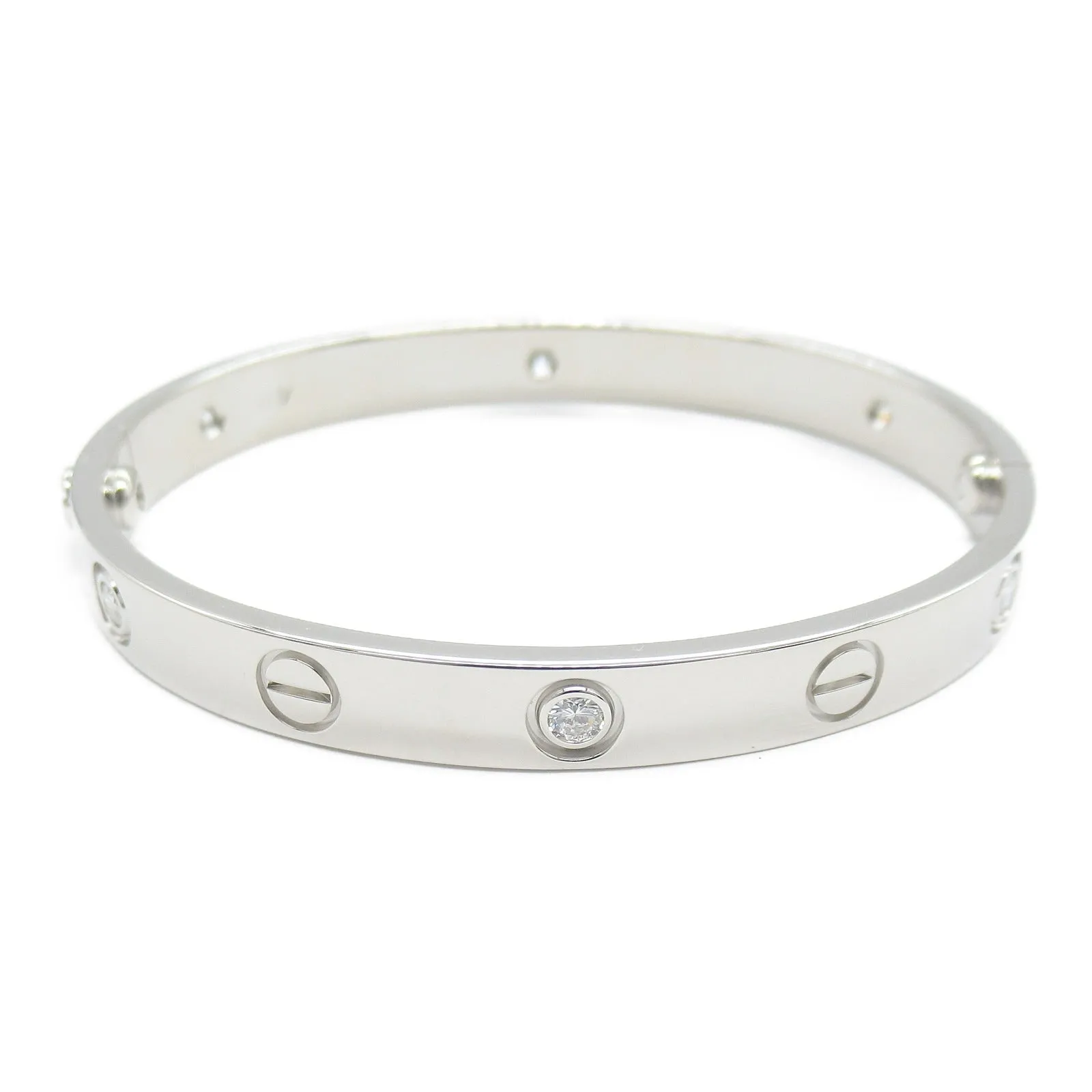 Cartier Love Half Diamond Bracelet K18WG