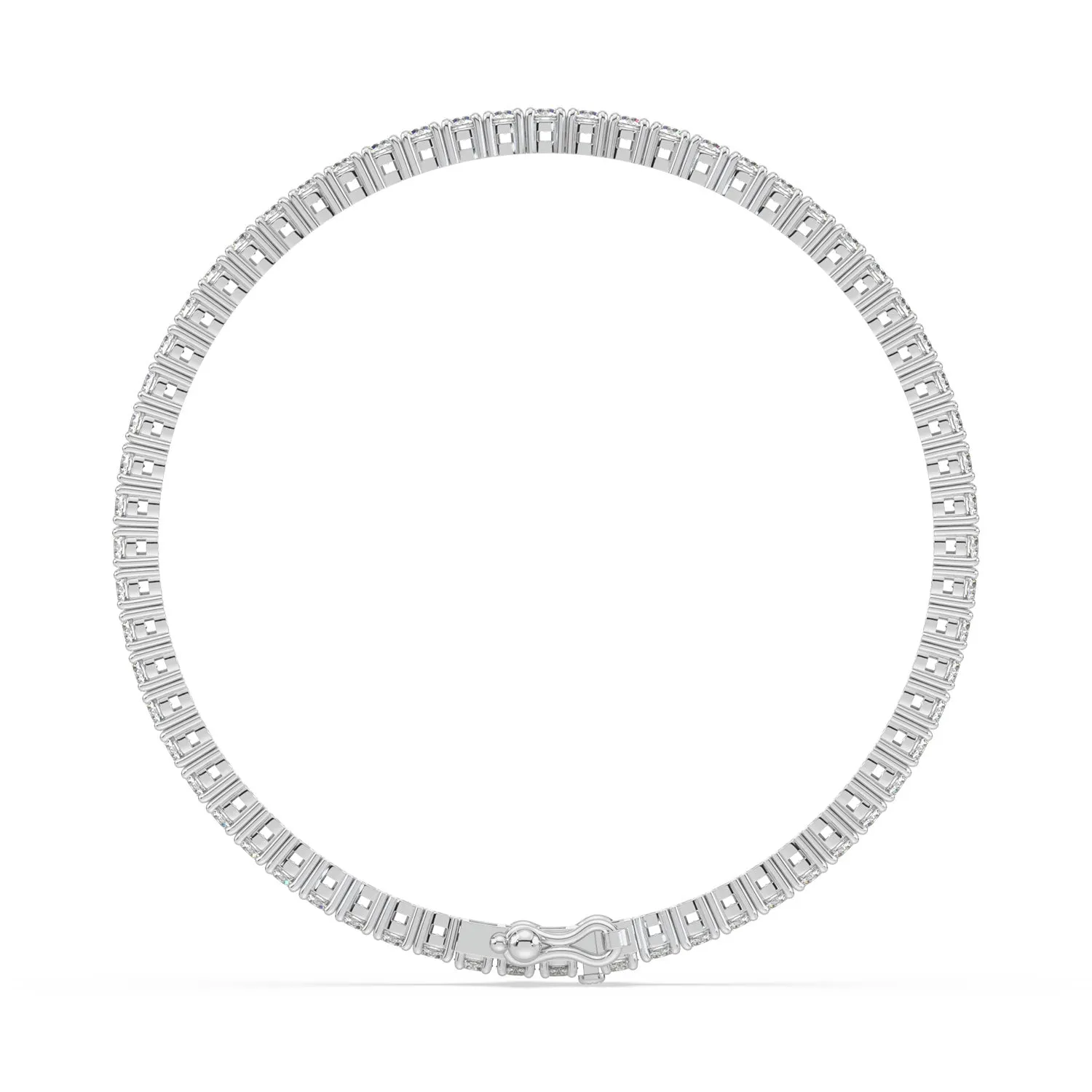 Celebration 9ct White Gold Round Cut 5.00 Carat tw of Lab Grown Diamonds Tennis Bracelet