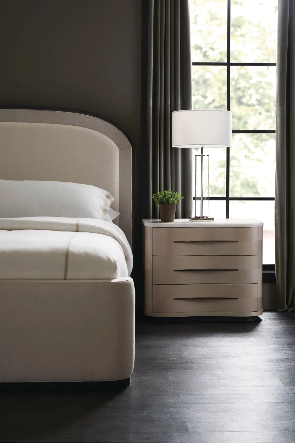 Chevron-Patterned Nightstand | Caracole Nomadic