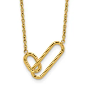 Chisel Stainless Steel Polished Yellow IP-plated Intertwined Links on a 20 inch Plus 2 inch Extension Cable Chain Necklace