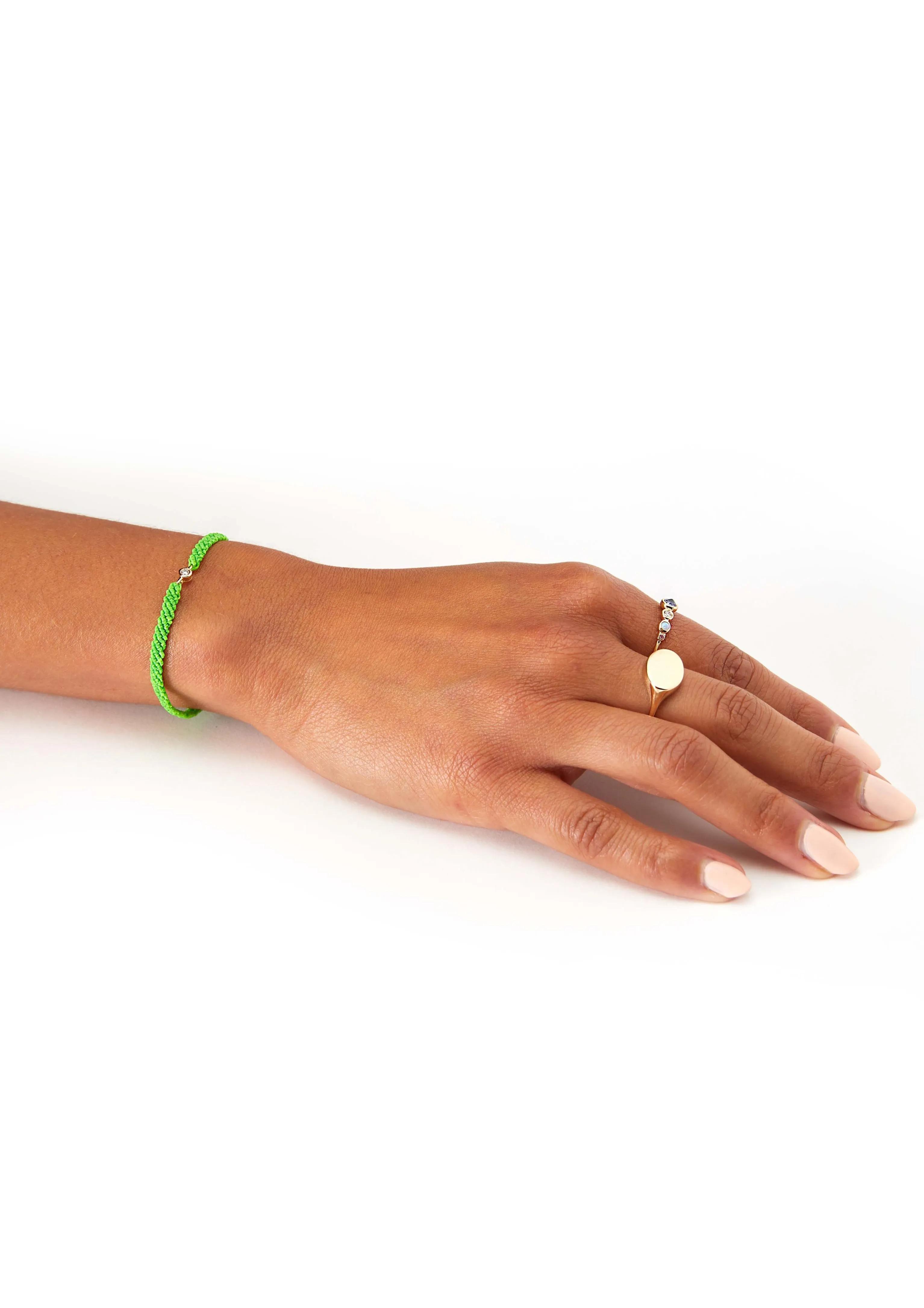 Classic Diamond Bracelet in Neon Green