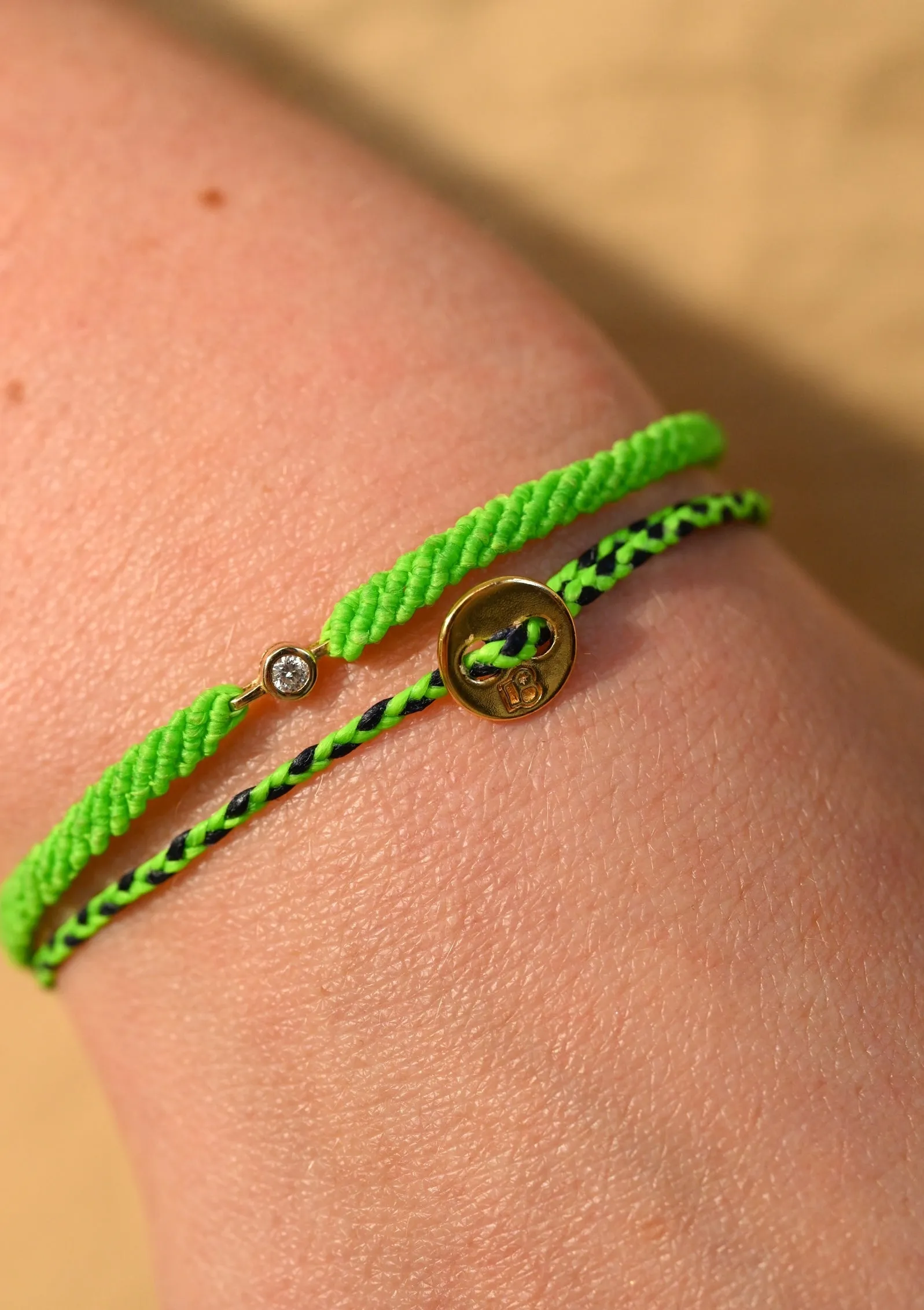 Classic Diamond Bracelet in Neon Green