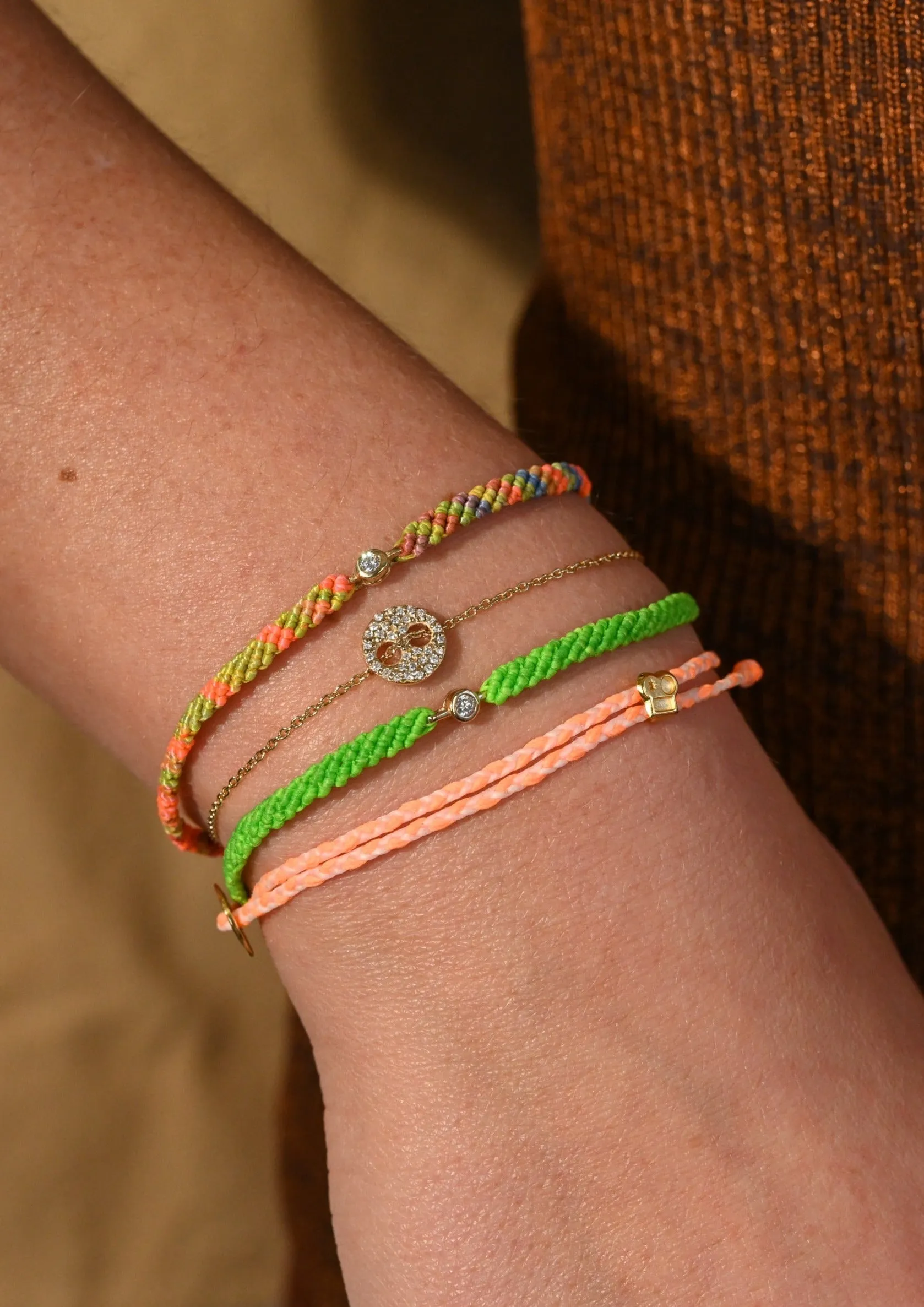 Classic Diamond Bracelet in Neon Green