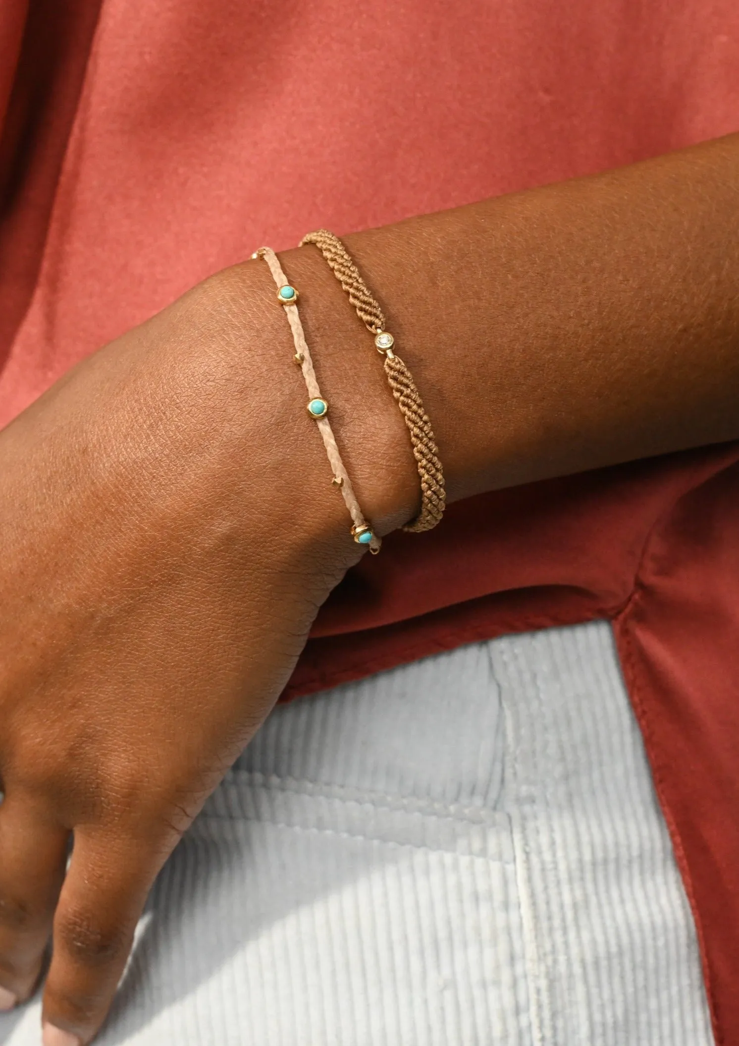 Classic Diamond Bracelet in Toffee