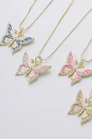 Copper Butterfly Necklace