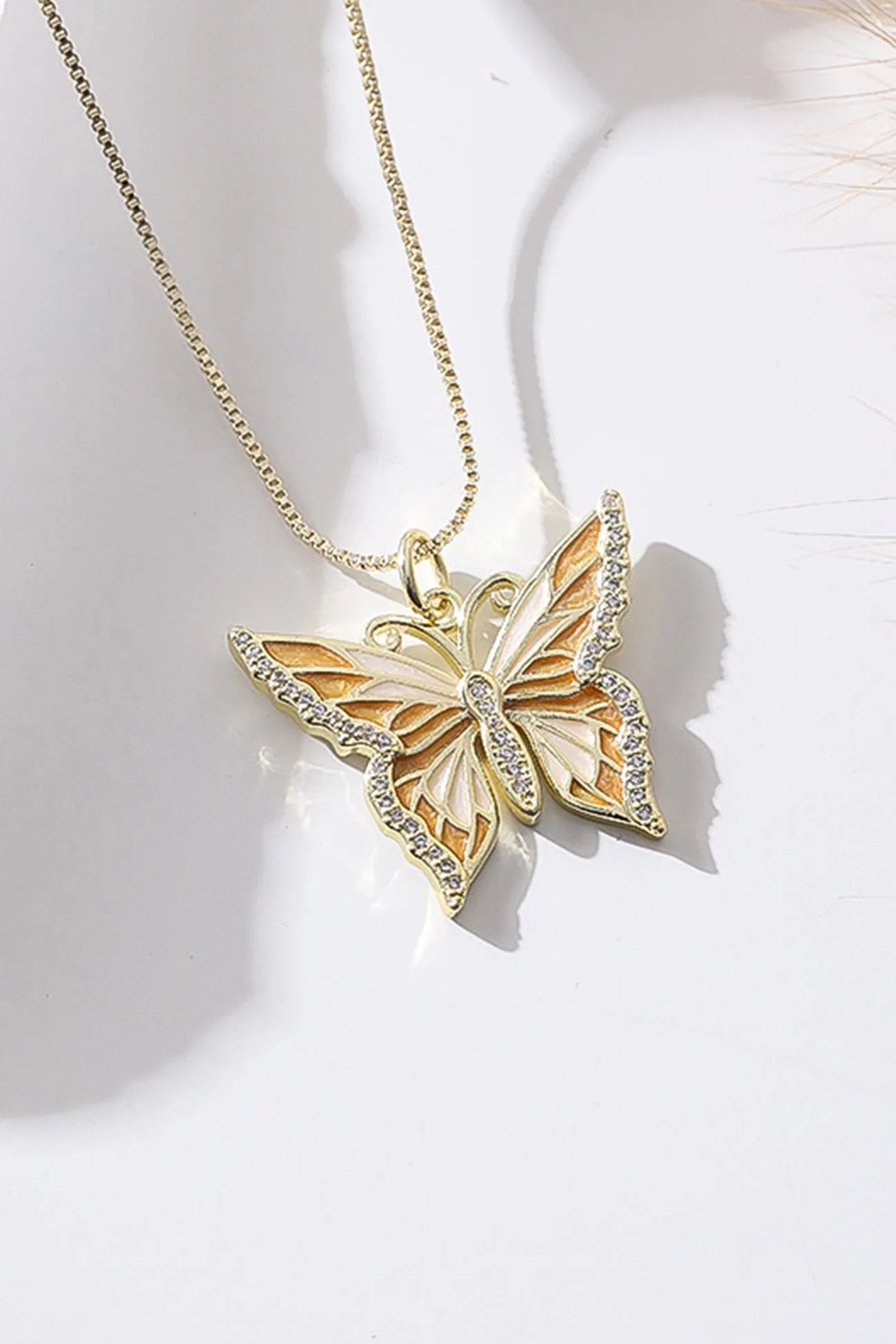 Copper Butterfly Necklace