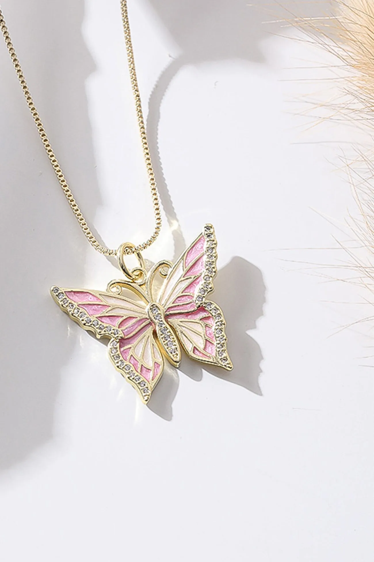 Copper Butterfly Necklace