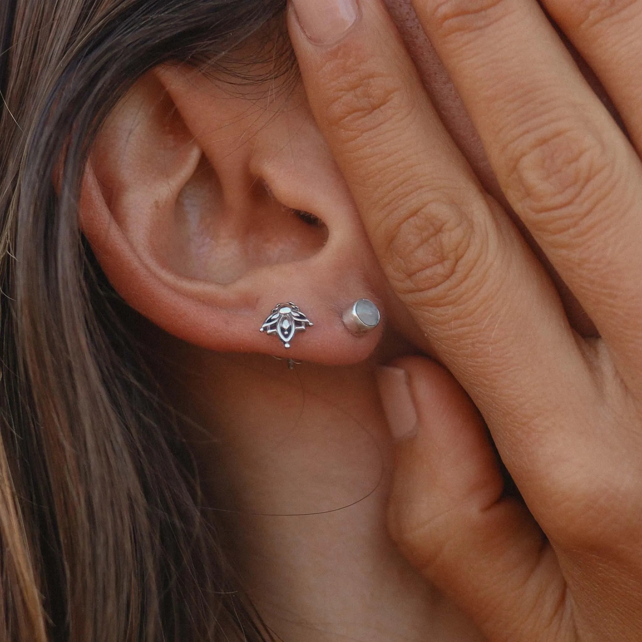 Dainty Moonstone Studs