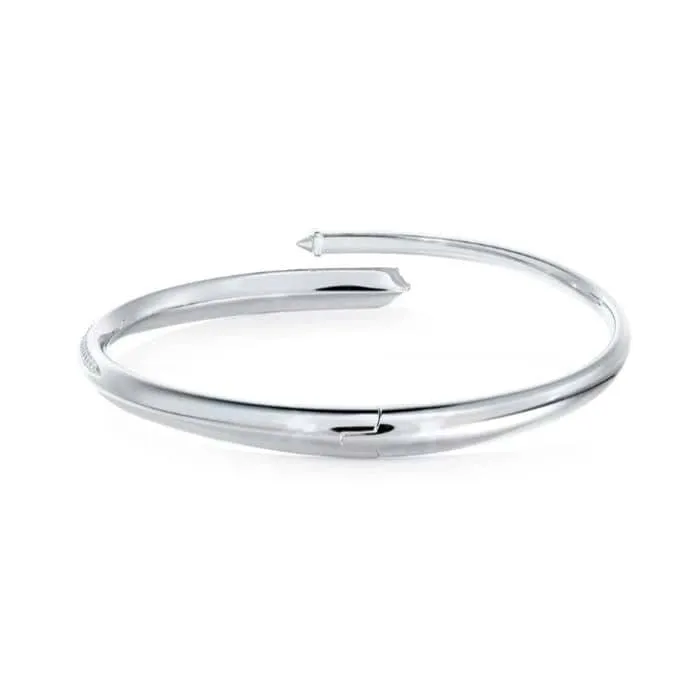 De Beers Forevermark Avaanti Pavé Bypass Bangle in 18K White Gold