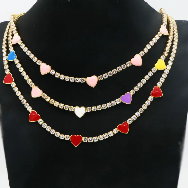 European And American Popular Zircon Necklace For Women Ins