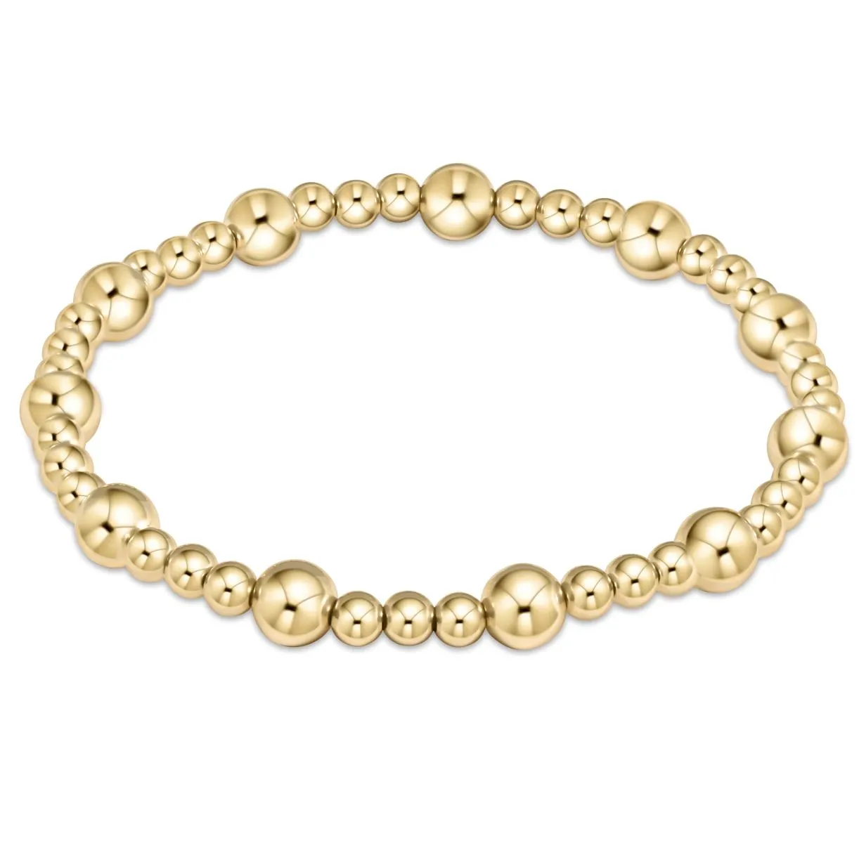 Extends - Classic Sincerity Pattern Bead Bracelet - Gold