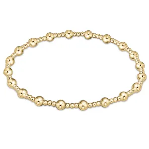 Extends - Classic Sincerity Pattern Bead Bracelet - Gold